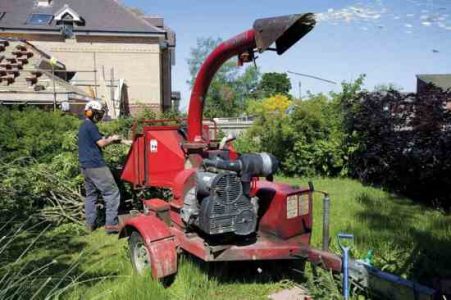 Using a wood chipper